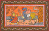Arjuna Saluting Navagunjara - A Composite Figure (Krishna) During His Stay in Khandava Forest - Framed Prints