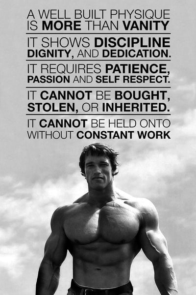 Arnold Schwarzenegger Inspirational Quote - Framed Prints