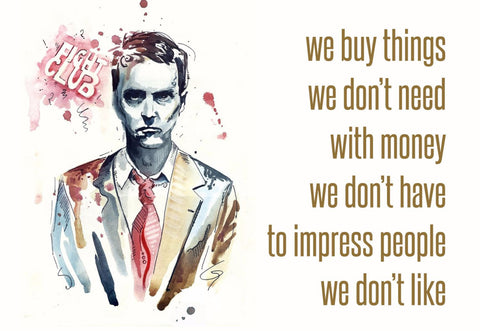 Art - Fight Club Quote - Hollywood Collection - Framed Prints by Joel Jerry