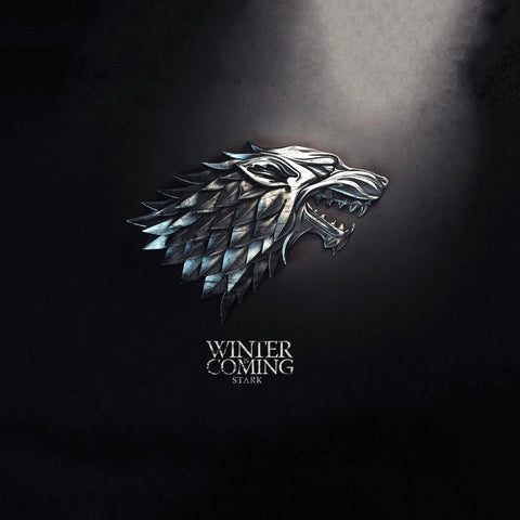 Art From Game Of Thrones - Direwolf Sigil Of House Stark - Winter Is Coming - Canvas Prints