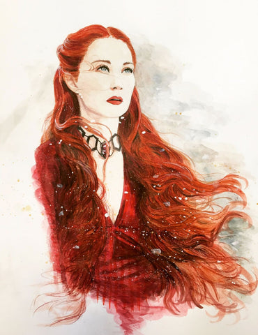 Art From Game Of Thrones - Red Priestess - Melisandre - Large Art Prints by Hamid Raza