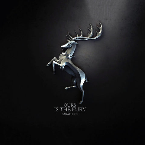 Art From Game Of Thrones - Sigil Of House Baratheon - Ours Is The Fury - Large Art Prints by Hamid Raza