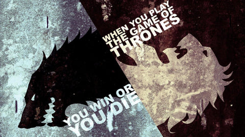 Art From Game Of Thrones - Wolf And The Lion - Canvas Prints