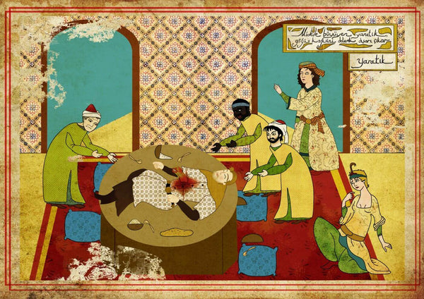 Art Movie Poster - Alien - Vintage Ottoman Miniature Style- Tallenge Hollywood Poster Collection - Art Prints