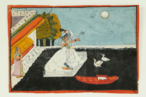Indian Miniature Art - Rajasthani Painting - Krishna And Radha - Posters by Angele Hammonds