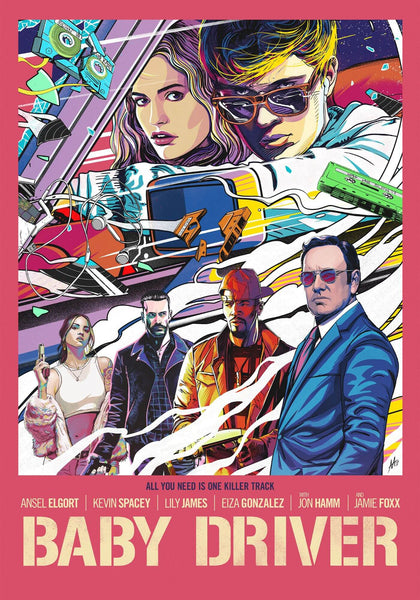 Arty Movie Poster - Baby Driver - Tallenge Hollywood Poster Collection - Canvas Prints