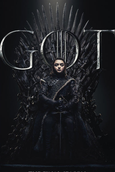 Arya Stark - Iron Throne - Art From Game Of Thrones - Life Size Posters