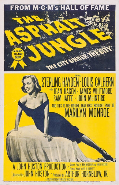 Asphalt Jungle - Marilyn Monroe - Hollywood English Movie Art Poster - Large Art Prints