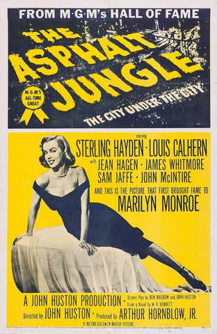 Asphalt Jungle - Marilyn Monroe - Hollywood English Movie Art Poster - Large Art Prints