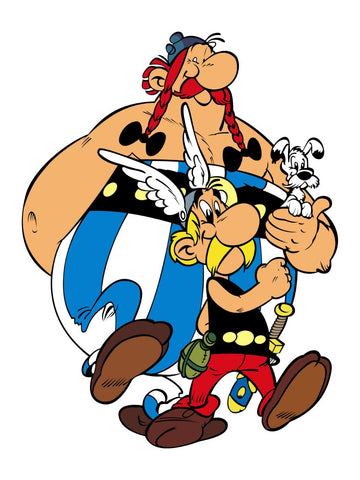 Asterix Obelix And Dogmatix - Walk - Framed Prints by Joel Jerry