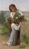 At The Fountain (à la fontaine)  – Adolphe-William Bouguereau Painting - Canvas Prints