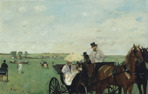 At the Races In The Countryside - Life Size Posters by Edgar Degas