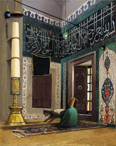 Atik Valide Mosque, Uskudar - Osman Hamdi Bey - Orientalist Painting - Posters by Osman Hamdi Bey