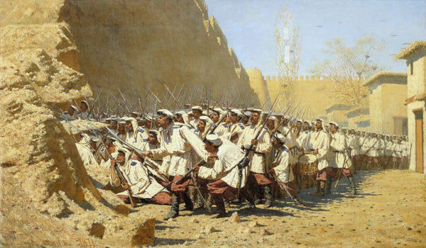 At the Fortress Walls - Let them Enter - Vasili Vasilievich Vereshchagin - Orientalist Art Painting - Art Prints