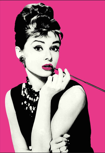 Artwork of Audrey Hepburn Pop Art by Joel Jerry