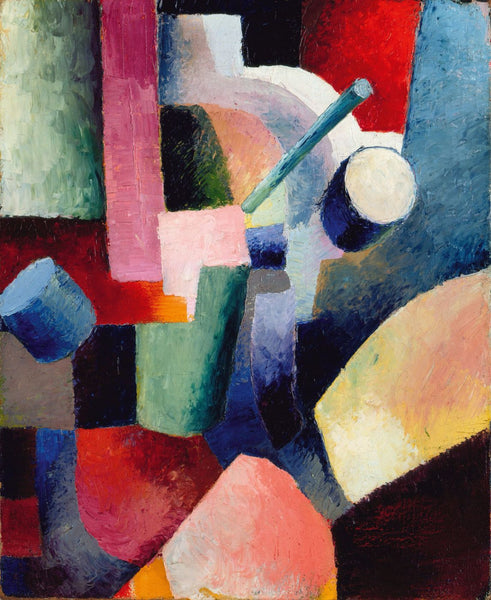 Colored Composition Of Forms - Framed Prints