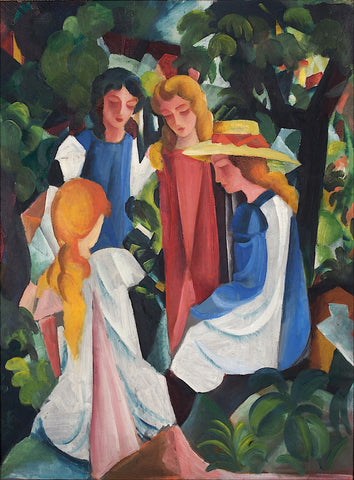 Four Girls - Posters by August Macke