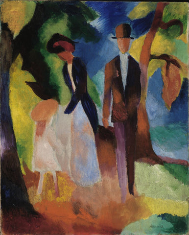 Leute Am Blauen See by August Macke