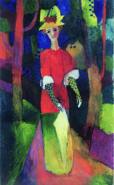 August Macke - Woman In park by August Macke | Tallenge Store | Buy Posters, Framed Prints & Canvas Prints