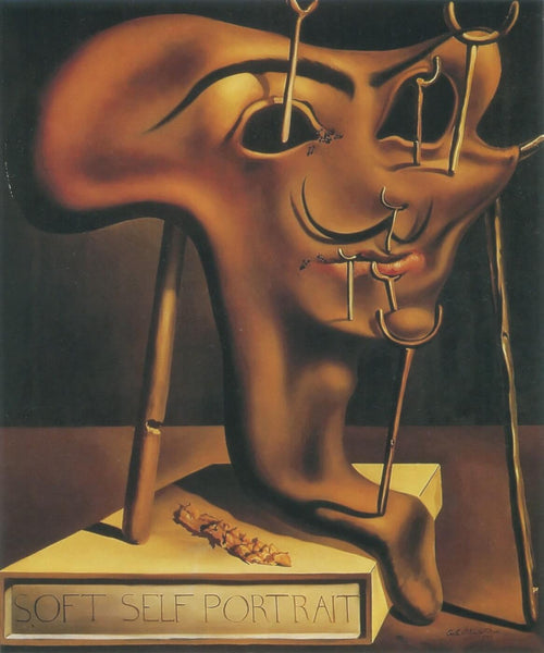 Autorretrato blando con loncha de bacon asado - Dalí, 1941 - Soft Self-Portrait with Fried Bacon - Posters