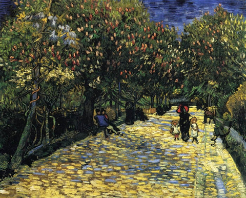 Avenue With Flowering Chestnut Trees, 1889 - Posters