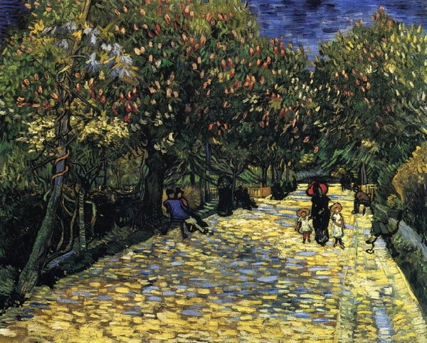Avenue With Flowering Chestnut Trees, 1889 - Canvas Prints