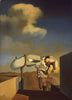 Average Atmospherocephalic Bureaucrat in the Act of Milking a Cranial Harp - Salvador Dali - Surrealist Painting - Framed Prints