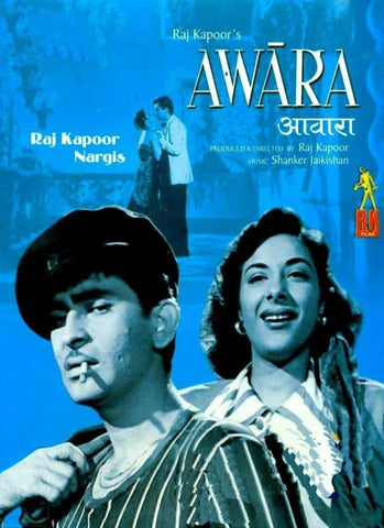 Awara - Raj Kapoor Nargis - Hindi Movie Poster - Canvas Prints by Tallenge Store