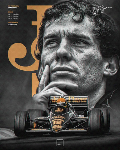 Ayrton Senna - Formula 1 Racing - Lotus - Motosport Poster by Joel Jerry