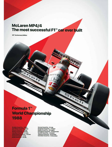 Ayrton Senna - McLaren Formula 1 Racing - Motosport Poster 2 - Canvas Prints