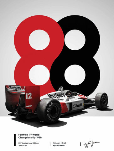 Ayrton Senna - McLaren Formula 1 Racing - Motosport Poster by Joel Jerry