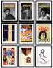 Set of 10 Best of Satyajit Ray Paintings - Framed Poster Paper (12 x 17 inches) each