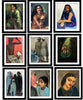 Set of 10 Best of Amrita Sher-Gil Paintings - Framed Poster Paper (12 x 17 inches) each