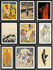 Set of 10 Best of Bengal School Art Paintings - Framed Poster Paper (12 x 17 inches) each