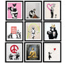Set of 10 Banksy - Framed Poster Paper (12 x 17 inches) each