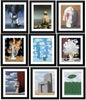 Set of 10 Best of René Magritte Paintings - Framed Poster Paper (12 x 17 inches) each
