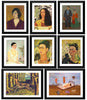 Set of 10 Best of Frida Kahlo Paintings - Framed Poster Paper (12 x 17 inches) each