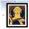 Set of 10 Best of Jamini Roy Paintings - Framed Poster Paper (12 x 17 inches) each