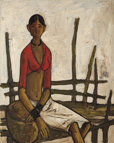 Seated Girl by B. Prabha