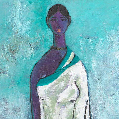 Lady In Blue by B. Prabha