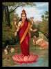 Set of 3 Ganesh Lakshmi Saraswati - Raja Ravi Varma  - Framed Canvas - Small (12 x 15) inches each