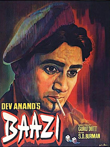Baazi - Dev Anand - Hindi Movie Poster - Art Prints by Tallenge