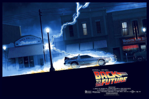 Back to the Future - Michael J. Fox - Hollywood Science Fiction English Movie Poster - Art Prints