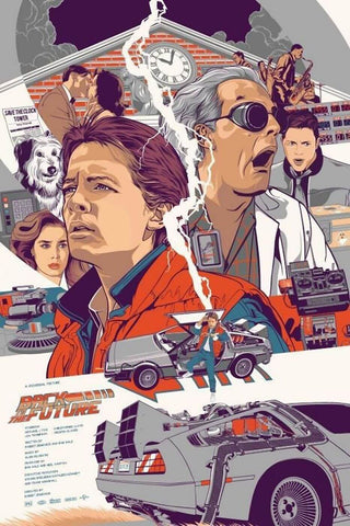 Back To The Future - Hollywood  Sci-Fi Movie Art Poster - Canvas Prints by Tim