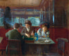 Backgammon At The Café (Backgammon au Café) - Jean Béraud Painting - Canvas Prints