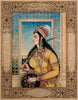 Badshah Of Jalundur'S Begum Holding A Sword And A ShieldC.1800 - 1899 -  Vintage Indian Miniature Art Painting - Canvas Prints