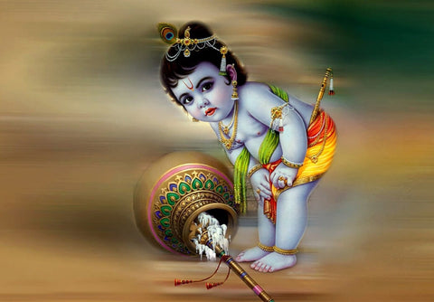 Bal Krishna Loves Butter - Framed Prints by Jai