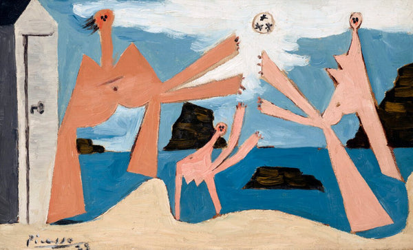 Balloon Bathers (Baigneuses au Ballon) – Pablo Picasso Painting - Framed Prints