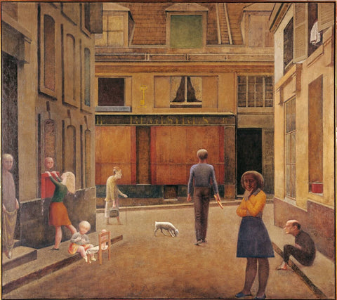 Le passage du Commerce-Saint-Andre (The passage of the Commerce-Saint-Andre) - Canvas Prints by Balthus