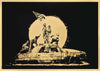 Banksy Flag (Gold) – Banksy – Pop Art Painting - Framed Prints